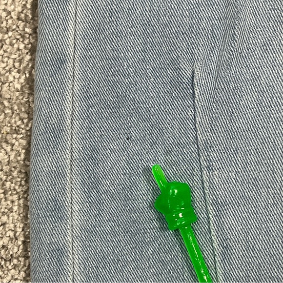 Unbranded barrel legged blue Jeans High Waist Distressed - Picture 3 of 10